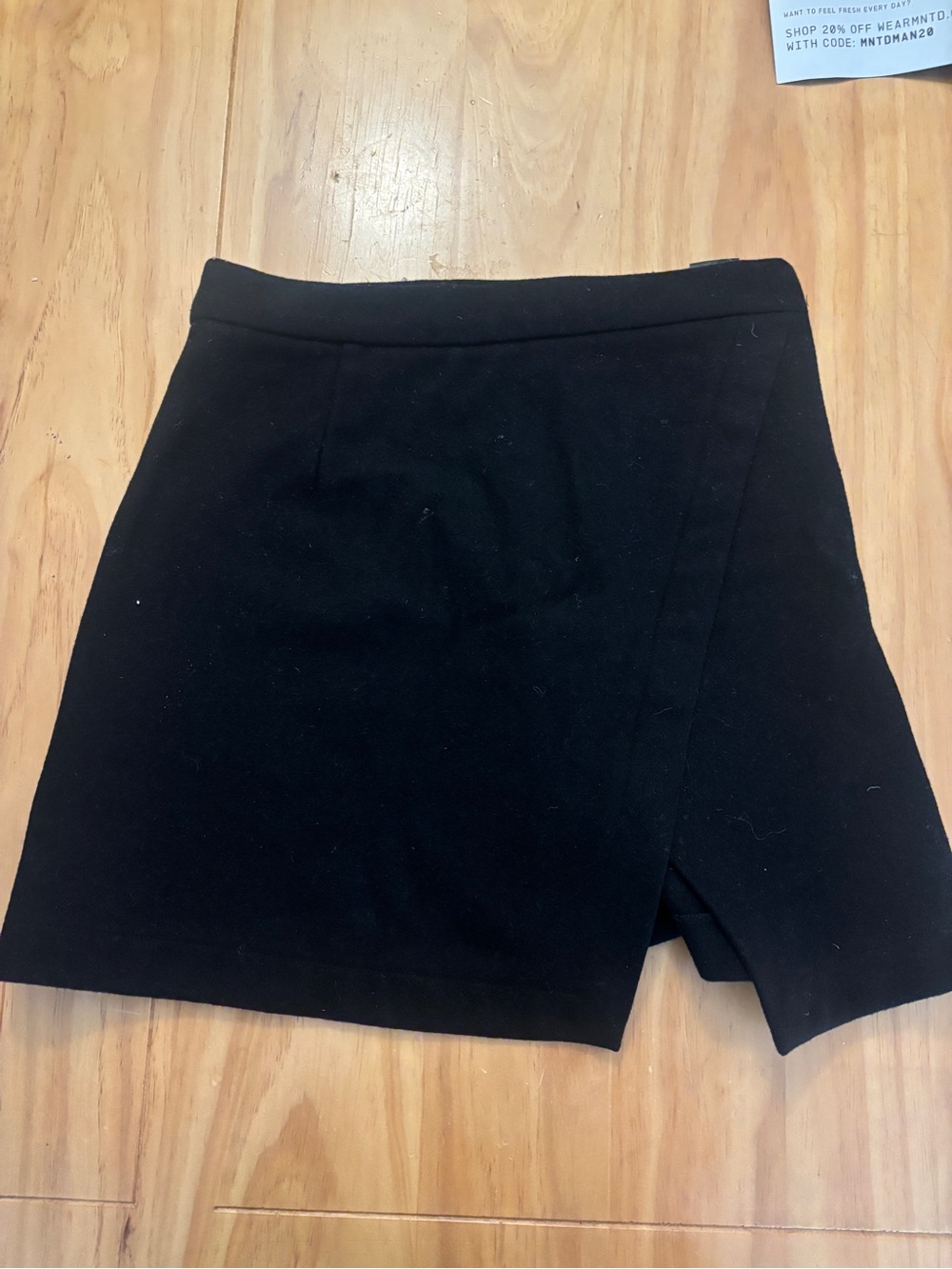 Talula Black Mini Skirt with front slit